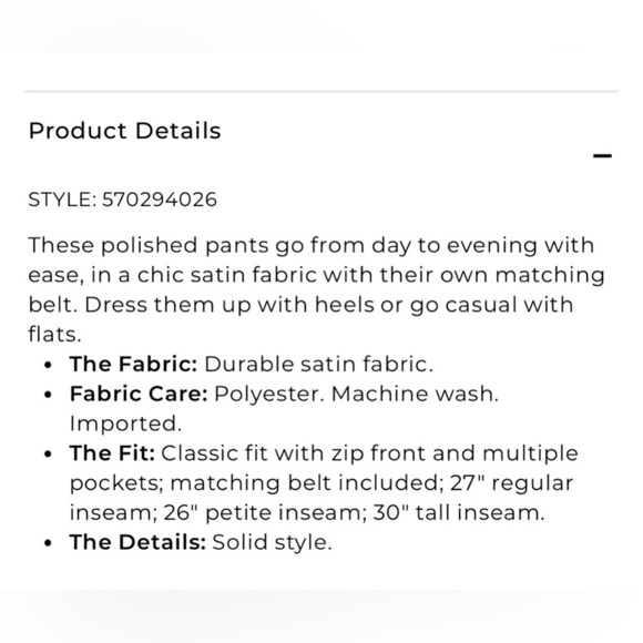 Chico’s Satin Cargo Ankle Pants Size 1.5 - Picture 9 of 10